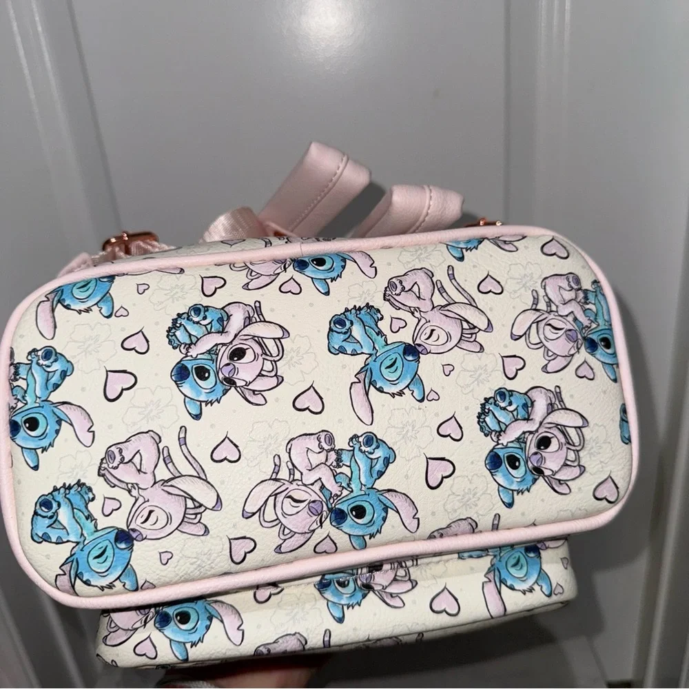 Disney Parks Loungefly Valentines Stitch & Angel Hearts Backpack - Picture 6 of 6
